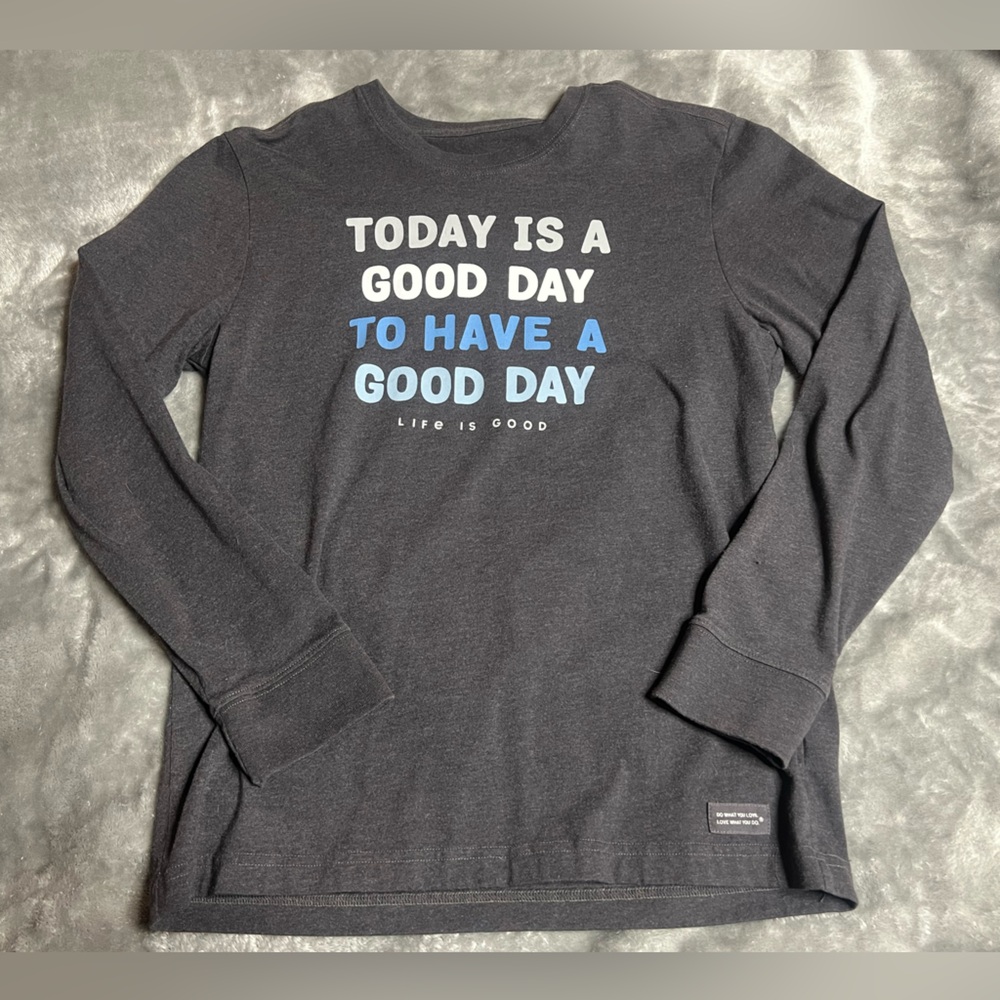 Life is Good Black Graphic Long Sleeve